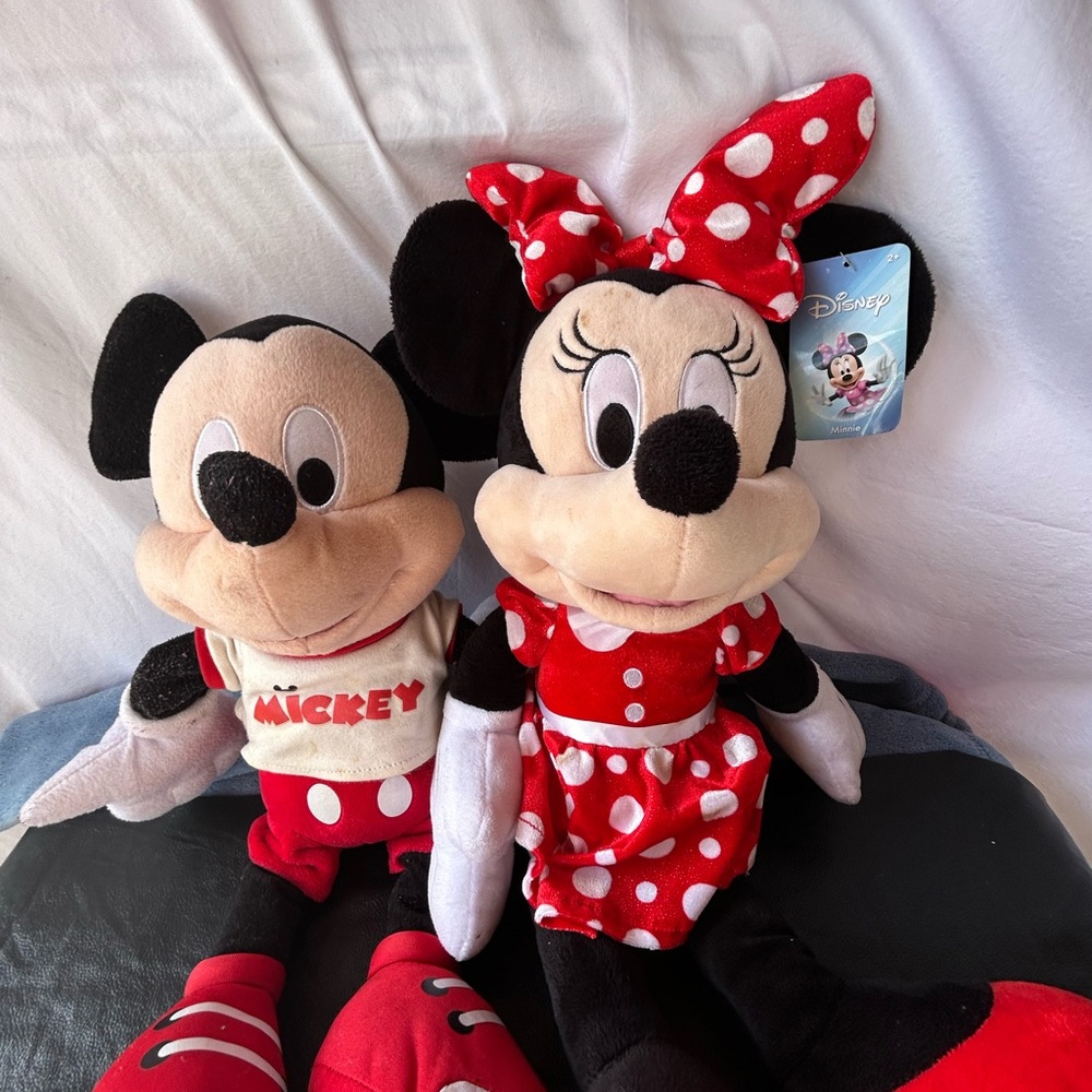 Disney Minnie Mouse Plush with Red and White Polka Dots